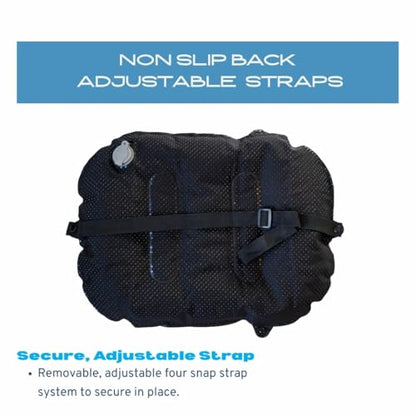 Lumbar Pillow - Inflatable Lumbar Pillow for Airplane Travel - Ideal Back Cushion or Lumbar Support Pillow to Keep You Comfortable While Sitting