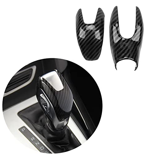 Trim for Ford Fusion EcoSport Escape Focus Transit C-Max Energi Wagon Edge Fiesta Accessories Auto Gear Shift Knob Cover Trim Cap Protector Interior Sport Style - Carbon Fiber Grain - color: F5
