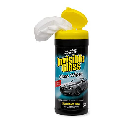 Invisible Glass 99611 3-Piece Auto Glass Cleaning Kit Includes Premium Glass Cleaner Spray, Wipes and (1) Microfiber Towel for Streak-Free Auto Glass Windows, Windshields & Mirrors - size: 3 Count (Pack of 1)