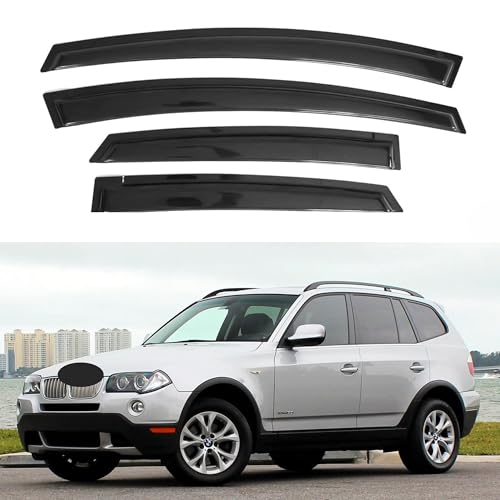 IG Window Visors Fit for 2003-2010 BMW X3, Out-Channel Rain Guards Vent Wind Deflectors 4PC, Car Accessories for 03-10 BMW X3 - size: 2003-2010 X3