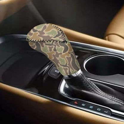 Handbrake and Gear Shift Knob Cover 2 Piece Automobile Hand Brake Cover Car Interior Accessories - color: Green Duck Camo