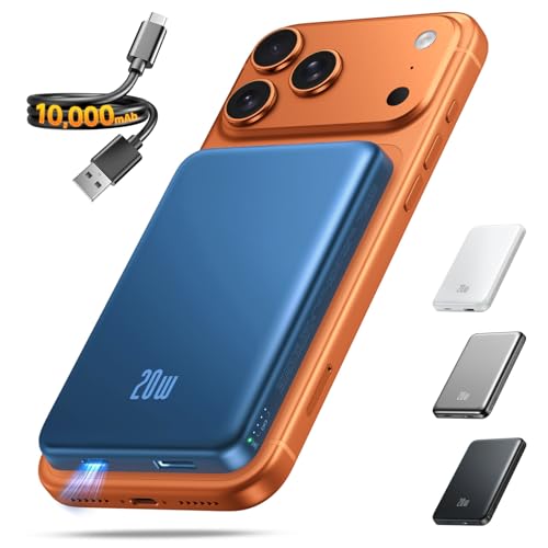 Portable Charger for Magsafe Power Bank - 10000mAh Magnetic Phone Charger, USB-C 20W PD Fast Charging, Slim Wireless Battery Pack for iPhone 17/16/15/14/13 Series,for Travel Cruise Essentials-Navy - color: Navy