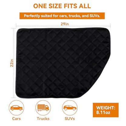 Dog Car Door Protector, 2 Pack Waterproof Scratchproof Nonslip Durable Protector, Thickened Door Panel Covers, Protects Doors from Dog Scratching Fit for Car/SUV/Truck (Black, Regular) - size: Regular