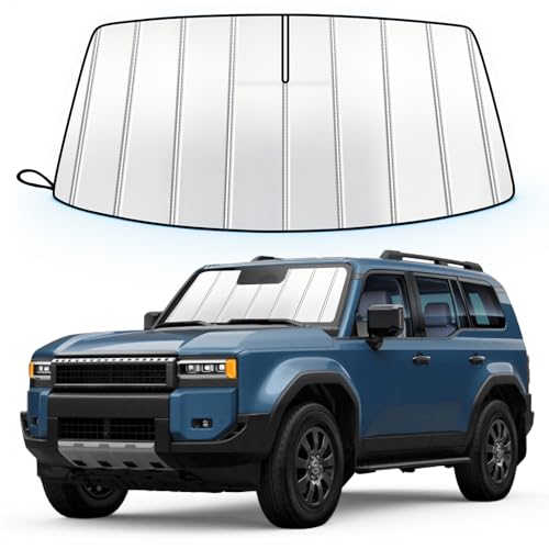 Windshield Sun Shade for Land Cruiser 2024-2026, Custom Fit Accordion Folding Design Car Front Window Sunshade Sun Visor Shield Accessories for Interior Protector, Blocks UV Rays & Heat - size: For Land Cruiser 2024-2026