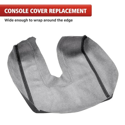 Car Center Console Cover Replacement for Toyota Tundra 2014 2015 2016 2017 2018 2019 2020 2021, Vinyl Leather Armrest Uhpholstery, Anti-Scratch, Black (Leather Part Only) - color: Black