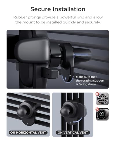 iOttie Easy One Touch Advanced Air Vent Car Phone Mount - Universal Cell Phone Holder for iPhone, Google, Samsung, Moto, LG, and All Other Smartphones - style: Advanced