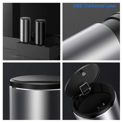 Tumecos Car Trash Can Vehicle Automotive Cup Holder Bottle Trash Can Garbage Can with Lid Dust Box Cup Holder (Grey) - color: Grey
