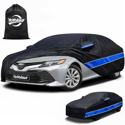 Car Cover Compatible with Camry,10-Layer Car Cover Waterproof All Weather,Full Exterior Cover with Cotton Lining,Sun Rain UV Dust Snow Protection with Door Zipper,Fit for Camry 1996-2025 - size: Custom Fit for Camry