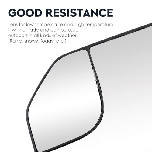 Driver Left and Passenger Right Side Heated Blind Spot Mirror Glass Fit for 2015-2020 Ford F-150, Side View Mirror Glass, Replacement for FL3Z17K707L, FL3Z17K707A - size: Left and Right