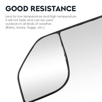 Driver Left and Passenger Right Side Heated Blind Spot Mirror Glass Fit for 2015-2020 Ford F-150, Side View Mirror Glass, Replacement for FL3Z17K707L, FL3Z17K707A - size: Left and Right