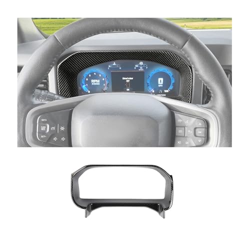 RAZPOY Center Console Dashboard Dash Panel Trim Cover Compatible with 2025 2026 Ford Bronco Interior Accessories, Carbon Fiber (Not for Bronco Sport) - color: Carbon Fiber