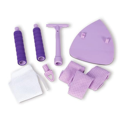 Invisible Glass 95165 Reach & Clean Home Glass Cleaning Tool with Extendable Handle, (3) Reusable Quick Change Microfiber Cloths, and Storage Bag, Streak-Free Window & Glass Cleaner Kit for Home & Car - style: Reach & Clean Kit