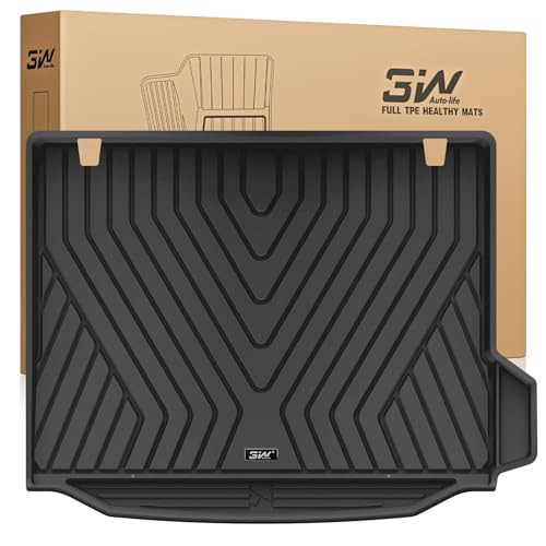 3W 2018-2024 BMW X3 Cargo Liner, All Weather TPE X3 Accessories Custom Fit for BMW X3 G01 30i M40i M Car Mats (Only for car Without Spare tire) (Don't Fit 30e) - style: 2) X3 2018-2024 | Cargo Liner