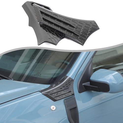 Car Hood Fender Decorative Cover Trim Compatible with Ford Maverick 2022-2025, Car Exterior Decoration Accessories (Carbon Fiber Pattern) - color: Carbon Fiber Pattern