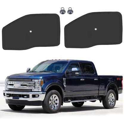 Front Side Window Sun Shade with Suction Cups for 2017-2022 Fo-rd F250 F350 Super Duty 2Dr 4Dr Pickup, Foldable Window Sunshade Sun Visor Protector, Side Window Shades Blocks UV Rays Heat - size: Silver & Black-Fit 2017-2022 Ford F250 F350