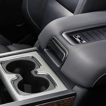 Car Armrest Box Switch Sticker Carbon Fiber Decal Cover Interior Trim for Chevrolet Silverado/GMC Sierra 1500 2500HD 3500HD 2014-2018 Accessories - color: Armrest Box Switch