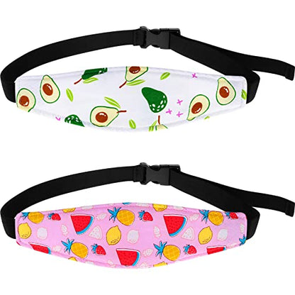 HESTYA 2 Pcs Carseat Head Support Toddler, Stroller Seat Headrest for Sleeping Traveling, Neck Relief Headband Strap for Kids Children Toddler Infant(Fruit) - color: Fruit
