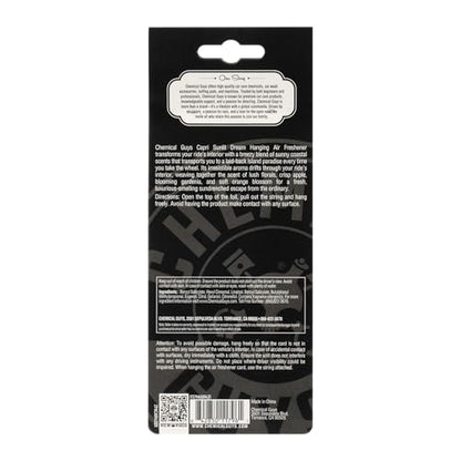 Chemical Guys Hanging Car Air Freshener 12-Pack, Capri Sunlit Dream Coastal Citrus & Soft Floral Fragrance, Rearview Mirror Paper Fresheners for Cars, Trucks, SUVs, RVs & Boats