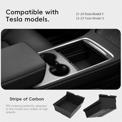 2021-2024 Tesla Model Y Center Console Organizer Tray Accessories Compatible with Model 3 (2021-2023) Storage Box Armrest Compartment Insert - size: 6PC(21-24) Tesla Model Y & (21-23) Tesla Model 3