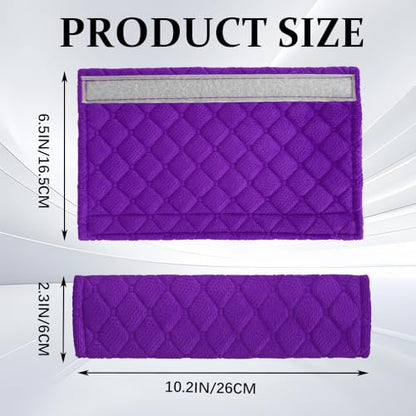 2PCS Car Seat Belt Pads Cover, Fluffy Car Seatbelt Covers, Soft Car Seat Belt Strap Cushion Protect Your Neck and Shoulder, Driving Seat Belt Shoulder Strap Cover for Most Autos (Purple) - color: Purple