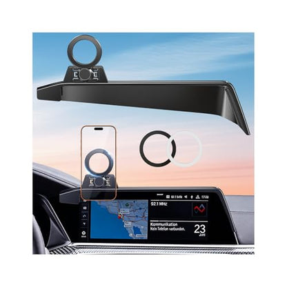 Car Phone Holder for BMW X5 2019-2023 & X6 2020-2023 & X7 2019-2022 (Only for 12.3-Inch Screen) 360° Rotation Magnetic Cell Phone Mount, Compatible with Magsafe, Does Not Affect Air Vent - style: Fit for 19-23 X5 & 20-23 X6 & 19-22 X7, 12.3-Inch