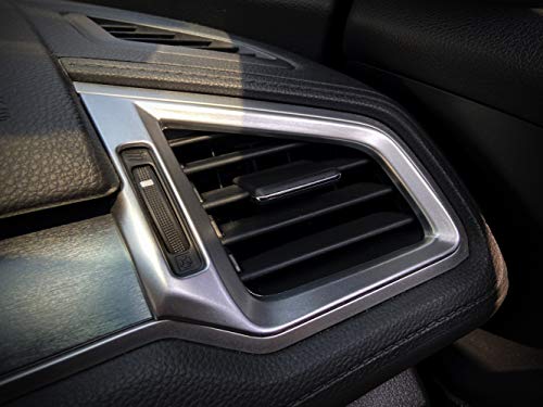 3Pcs Silver Car Console Dashboard Air Condition Outlet Vent Trim Cover Frame For Honda 10th Gen Civic 2016 2017 2018 2019 2020 - color: Silver
