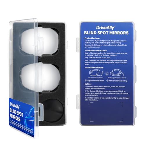 2 PCS Car Blind Spot Mirror, HD Frameless Convex Glass Angle Adjustable, Self-adhesive Back Auxiliary Reverse Mirror Wide Angle Side Mirrors Universal Car Exterior Accessories (Oval) - size: Oval