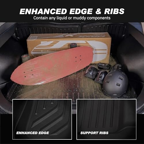 Premium MAXPRO All Weather Cargo Mat Compatible with Honda Pilot 2023-2025 | Rear Trunk Liner Custom Fit | Waterproof Heavy Duty Cargo Tray Interior Floor Protection Floor Mat - size: Cargo Liner (5th Row)
