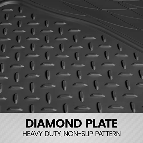 Heavy Duty Cargo Liner Floor Mat-All Weather Trunk Protection, Trimmable to Fit & Durable HD Rubber Protection for Car SUV Sedan Auto - color: Black