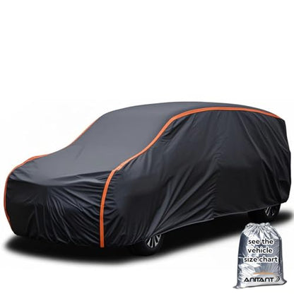 Super Lightweight Large Van Cover,Waterproof All Weather Car Cover Rain UV Protection Full Exterior Covers Fit Van Up to 228”Lx72 Wx72 H - color: Black(Air Pro), size: Size 20: MiniVan 2 (Under 229")