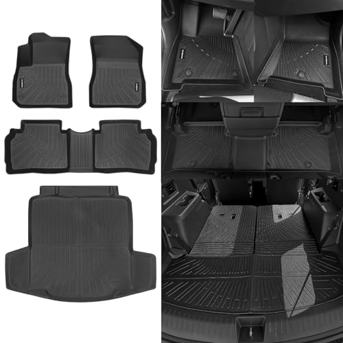 Naibeve Floor Mats for 2016-2025 Chevrolet Malibu - All Weather for Chevy Malibu Floor Mats Trunk Mat Protector Waterproof Interior Accessories - size: 6)Malibu|2016-2025