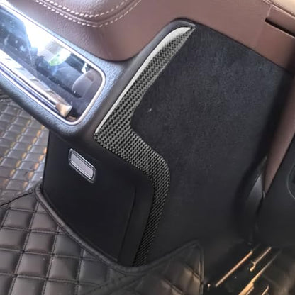 NVCNX Carbon Fiber Accessories for Mercedes Benz GLE GLS 350 450 450e 580 53 63 S AMG 2020-2026 2021 2022 2023 2024 2025 Console Armrest Sides Panel Cover Interior Trim Overlay Sticker Decal 2PCs - color: Console Rear Armrest Sides Panel Trim