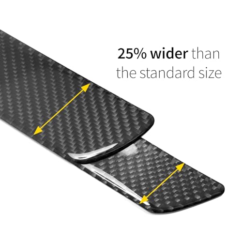 iPick Image for Dodge Durango X-Large Black Real Carbon Fiber 4 Pcs Universal Door Sill Step Protector Guard Decal Plates - color: Black-XL