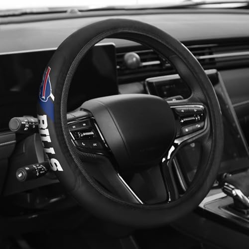 Sports Leather Steering Wheel Cover Car Accessories, Universal Size fit 14-15 Inch All Vehicle Steering Wheel Cover - color: B-A-E