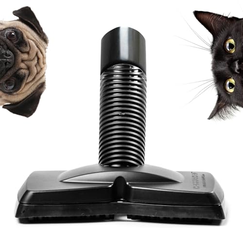 Vacuum Cleaner Brush Attachment for Removing Pet Hair (2.0 Improved Version) Cats & Dogs Lint Remover for Furniture, Carpets, Car Detailing, Universal Fit with Adapter 1 1/4 and 1 3/8 inches - color: Newer Model