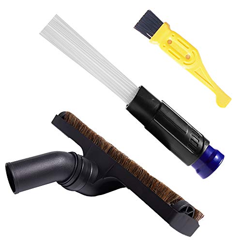 ANBOO 32mm 1 1/4 inches Vacuum Hardwood Floor Brush,Dust Dirt Attachment Interface Tool, Small Suction Brush Tubes Flexible Access to Anywhere, Strong Suction for Corners, Pets, Drawers - size: 2pcs