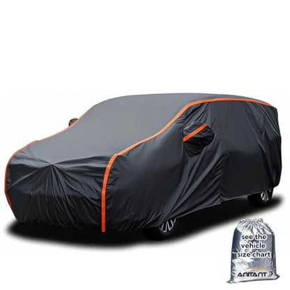 Super Lightweight Mini Van Cover,Large Car Cover Waterproof All Weather,Rain UV Protection Full Exterior Covers Fit MPV 191" to 206" - color: Black(Air Pro), size: Size 18: MPV MiniVan (Under 207")