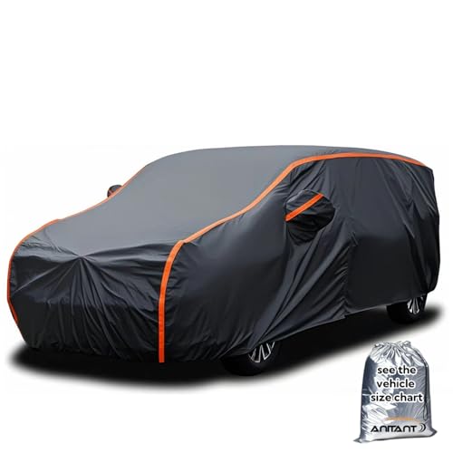 Super Lightweight Mini Van Cover,Large Car Cover Waterproof All Weather,Rain UV Protection Full Exterior Covers Fit MPV 191" to 206" - color: Black(Air Pro), size: Size 18: MPV MiniVan (Under 207")