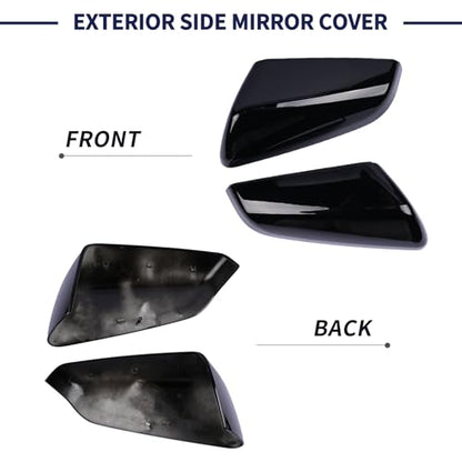Exterior Side Mirror Cover Driver & Passenger Side Compatible with Chevrolet Equinox GMC Terrain 2018-2023 Rearview Mirror Cap Left & Right Side Replace 23406416 23406417 84225386 84225387 - size: Left & Right Side