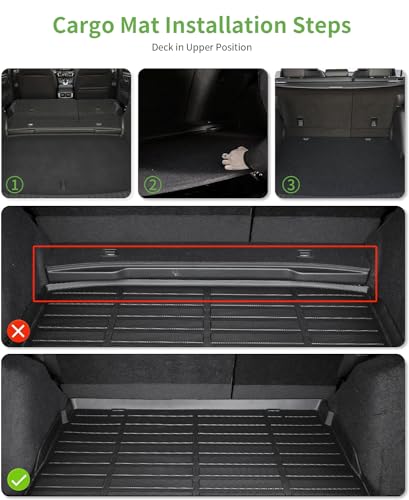 HAFIDI® Floor Mats & Cargo Liner Set Fit for 2017-2022 Honda CRV Car Mats All Weather CRV Floor Liners TPE Automotive Accessories (NOT for Hybrid) (Cargo Liner Only for Upper Position) - Black - style: 18) For CRV 2017-2022 Full Set