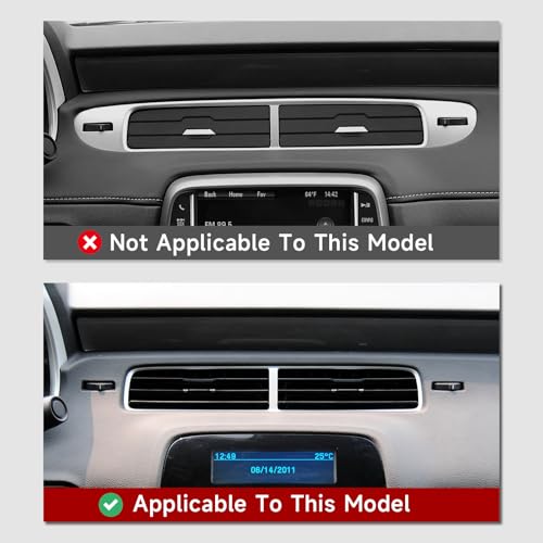 Carbon Fiber Decal Car Center Air Vent Sticker Interior Trim for Chevrolet Camaro 2010 2011 Accessories - color: Air Vent