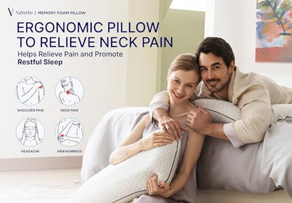 Cooling Gel Memory Foam Pillow - 1-Pack - King Size Bed Pillows For Sleeping - Medium-Firm - Back, Stomach and Side Sleeper Pillow - Shoulder & Back Pain Relief - Washable , Bamboo Viscose Cover - size: King (Pack of 1)