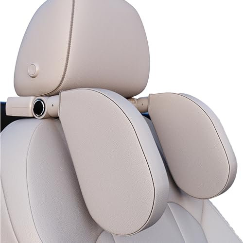 Car Headrest Pillow,Head, Neck Support Pillow,U Shaped Car Sleeping Pillow,180° Adjustable,Improve Head and Neck Posture and Adjust Sleep Position,Suitable for Kids and Adults (Grey) - color: Grey