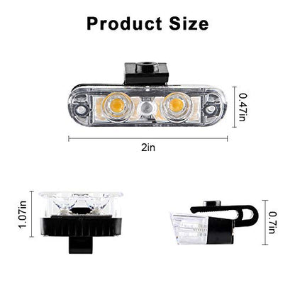 Amber 16LED Grille Strobe Lights Dash Deck Visor Police Flash Lights Car Truck Ambulance Emergency Warning Strobe Lights With Remote Control Wireless 12V - color: amber, size: 8 in 1