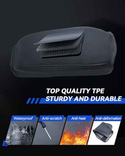 Armrest Cover for 2015-2020 2021 2022 2023 Jeep Renegade Accessories Center Console Middle Lid Pad Protector for Car Elbow Rest - size: For 2015-2023 Jeep Renegade