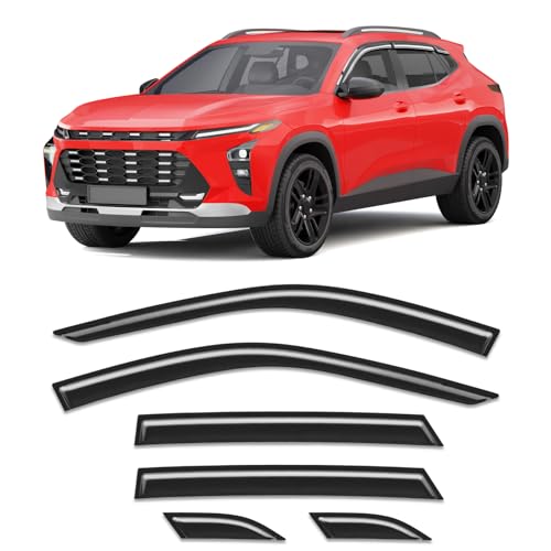 6-PCS Extra-Thick Rain Guards Fit for Chevy Trax 2024 2025 2026 Extra Durable Tape-on Window Rain Guard Window Deflectors Vent Shades Window Visor Vent Visors Exterior Car Accessories - size: Fit for 2024-2026 Chevy Trax