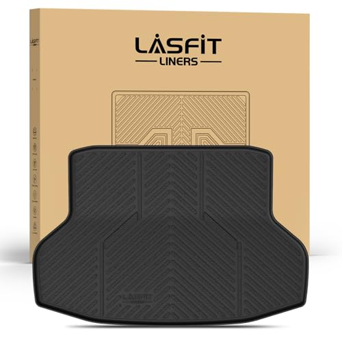 LASFIT Trunk Mat for Honda Civic Sedan 2016-2021, All Weather TPE Custom Fit Trunk Liner Trunk Tray Cargo Mat Cargo Liner Cargo Tray (Not for Hatchback/Coupe) - style: 1）For Honda Civic | 2016-2021 | Trunk Mat