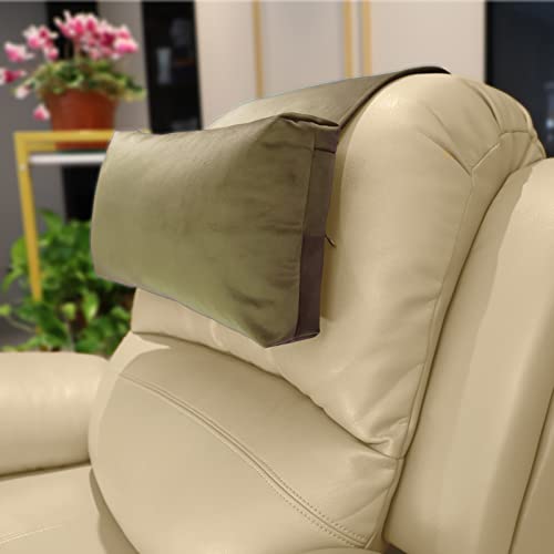Non-Slip Head Pillow for Recliners - Neck Support Cushion with Velvet Cover for Pain Relief at Home, Office and Travel (Camel) - color: Camel