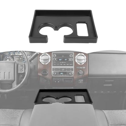 RT-TCZ Front Cup Holder Storage Box Tray Organizer Interior Accessories for Ford F250/F350/F450/F550 2008-2016 - size: 2008-2016