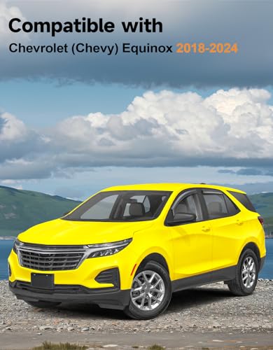 in-Channel Window Rain Guards Fit for Chevy Equinox 2018-2024 Low-Profile Rain Guards Extra Durable Window Deflectors Visors Vent Visors Vent Shades Car Accessories -4 pcs - size: Fit for 2018-2024 Chevy Equinox